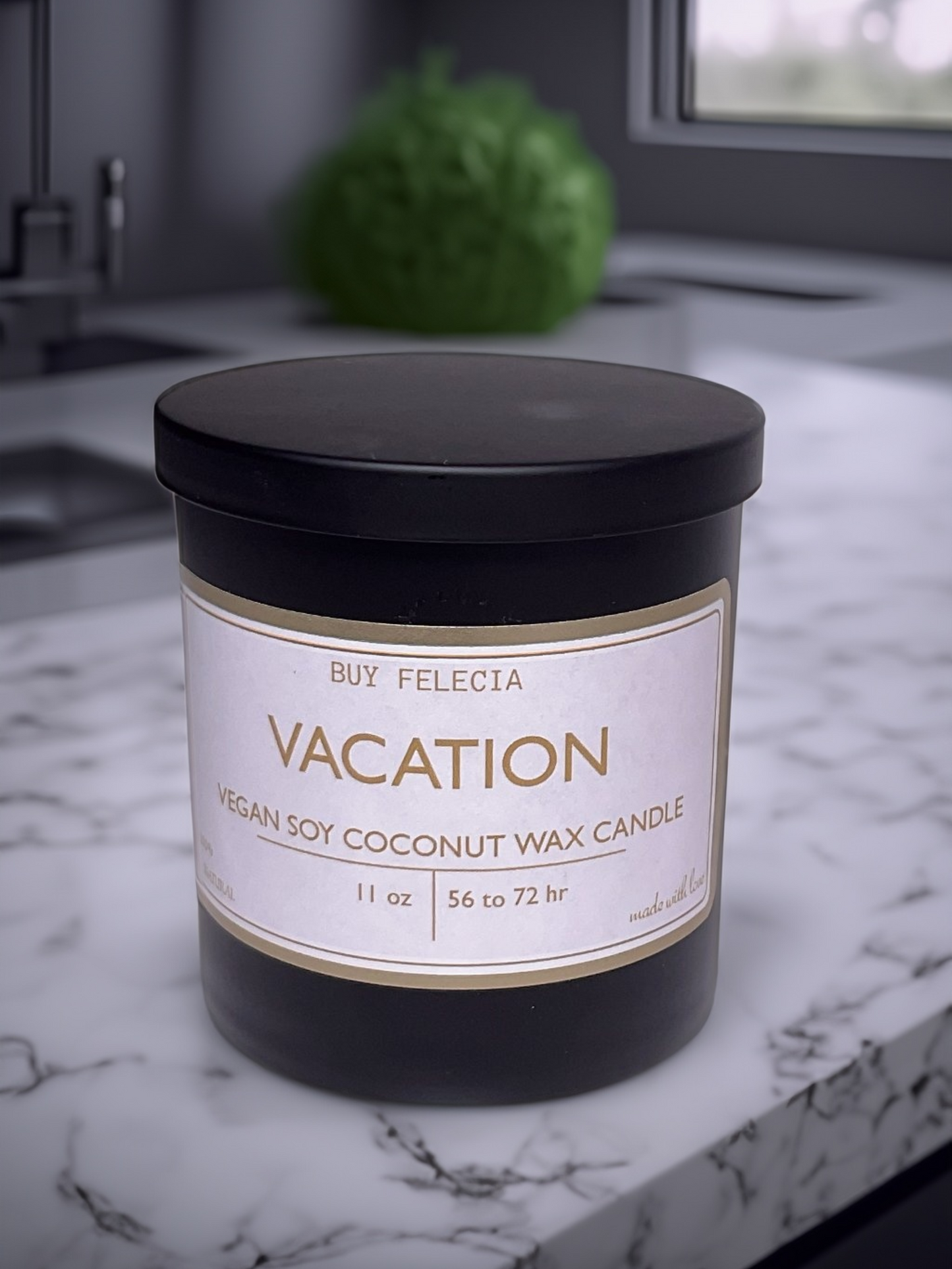 Vacation - 11 oz. Vegan Soy Coconut Wax Candle with Wooden Wick