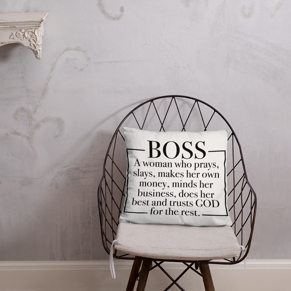 Boss Definition Pillow