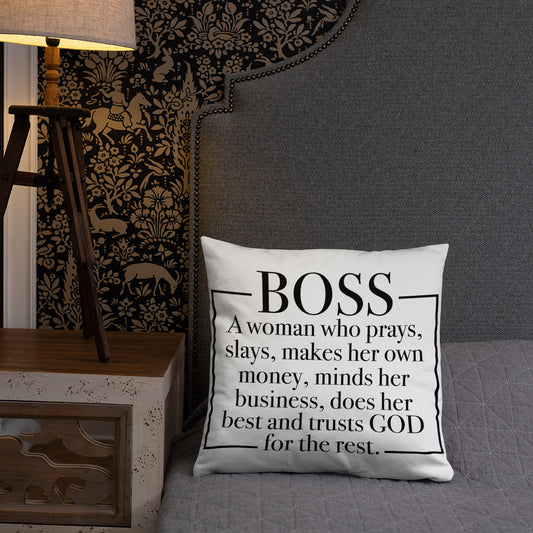 Boss Definition Pillow