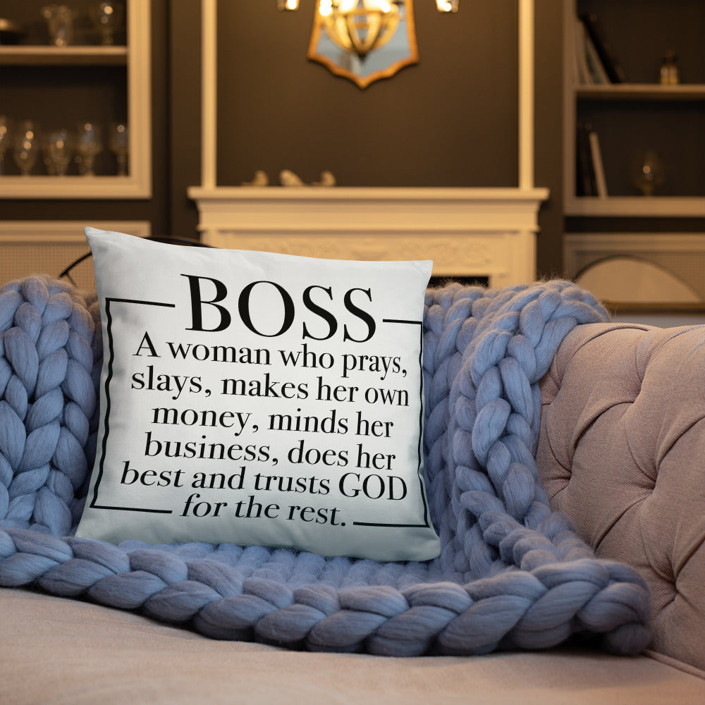 Boss Definition Pillow