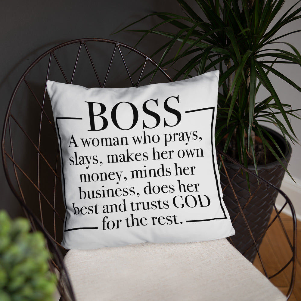 Boss Definition Pillow