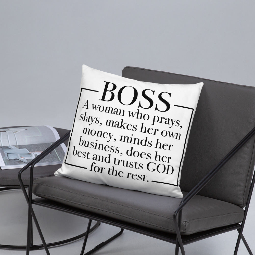 Boss Definition Pillow