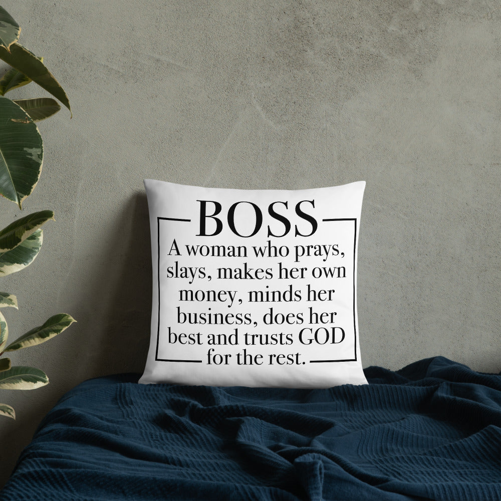 Boss Definition Pillow