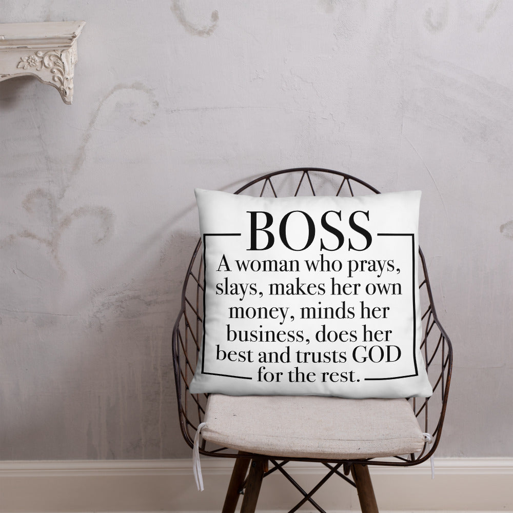 Boss Definition Pillow