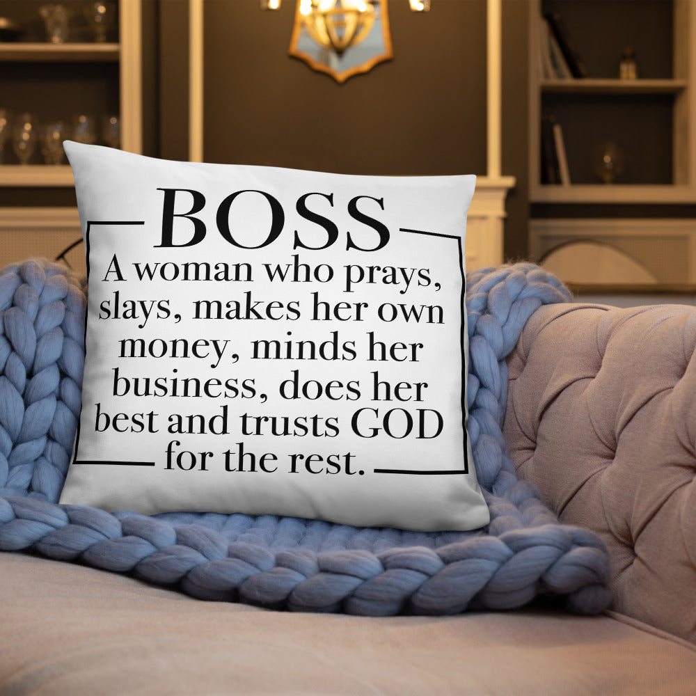 Boss Definition Pillow