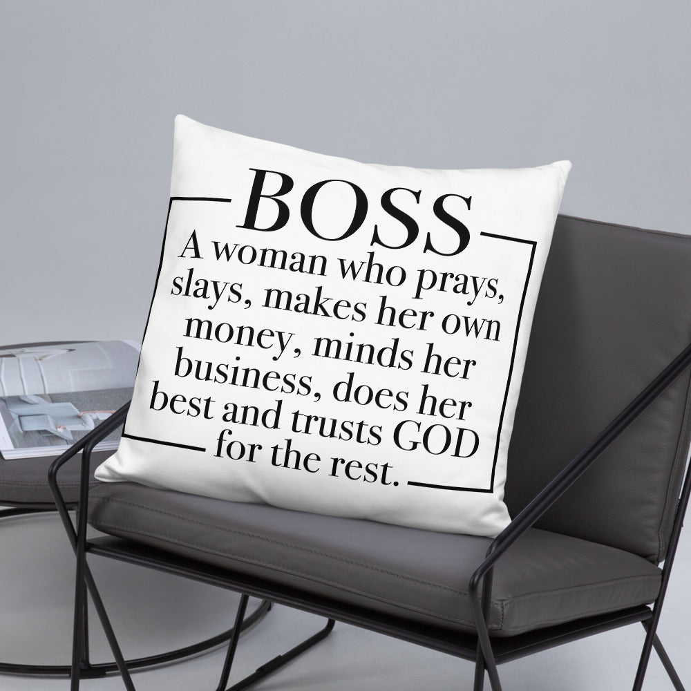 Boss Definition Pillow