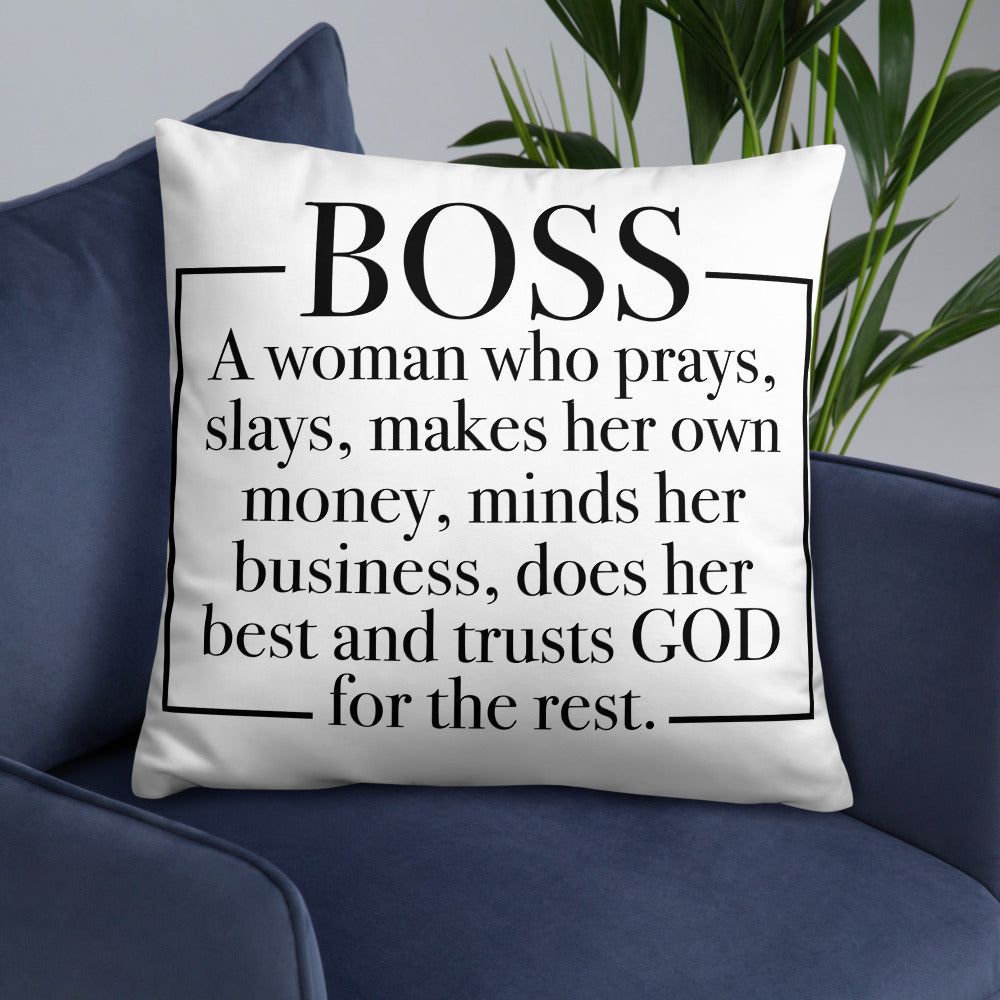 Boss Definition Pillow