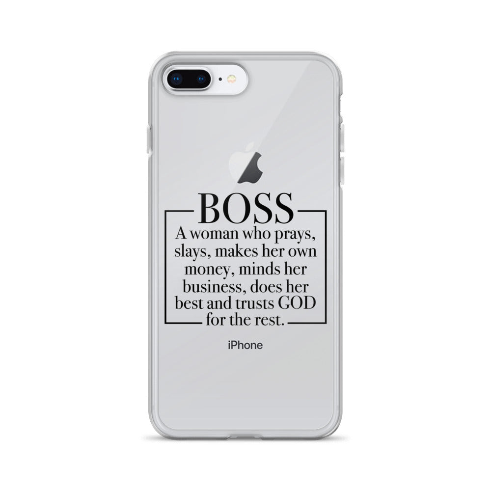 Boss Definition iPhone Case