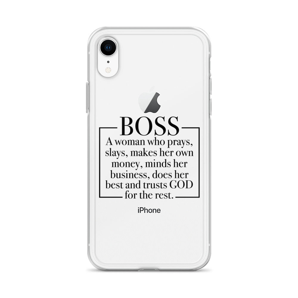 Boss Definition iPhone Case